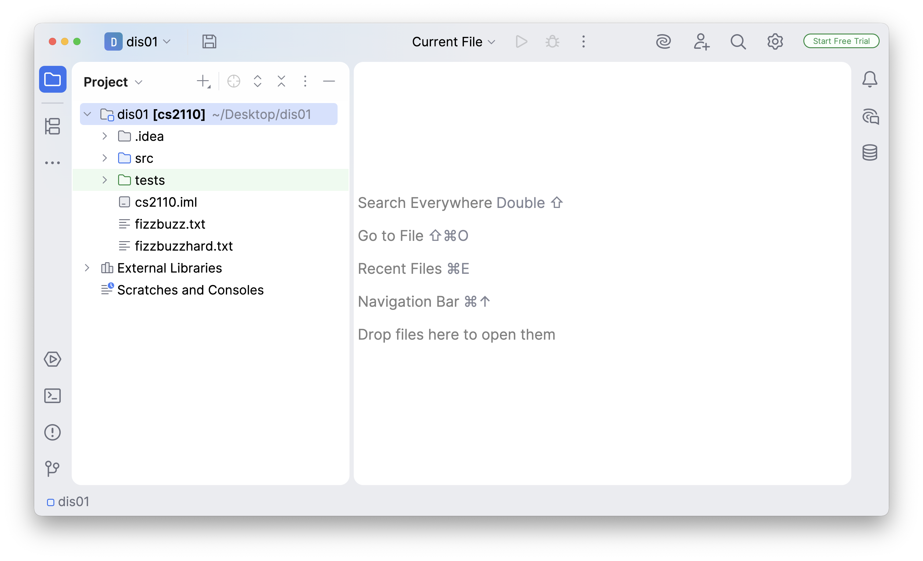 a screenshot of the project window for discussion 1